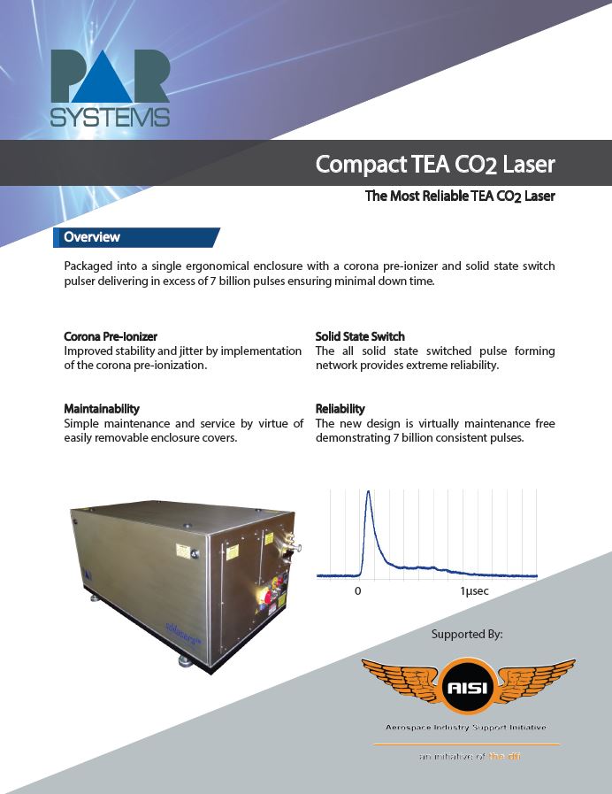 PAR Systems – Compact TEA CO2 Laser (Brochure)