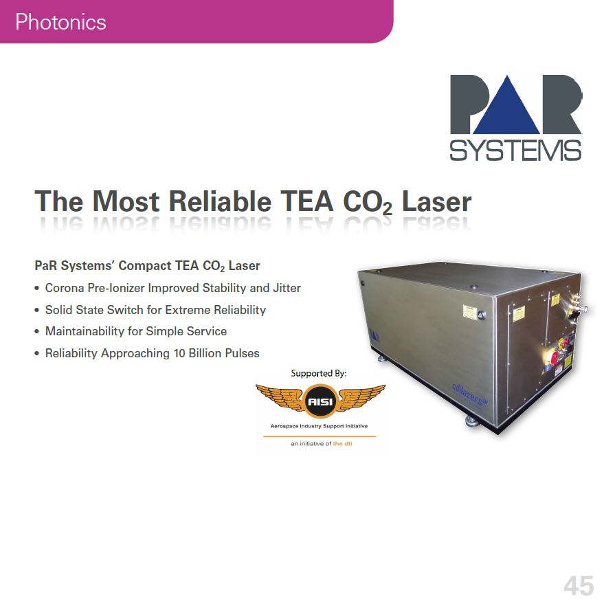 PAR Systems – The Most Reliable TEA CO2 Laser (Brochure)